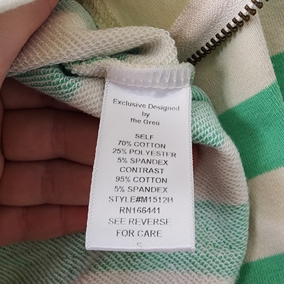 The GREii Striped Polo Sweatshirt S - Picture 5 of 6